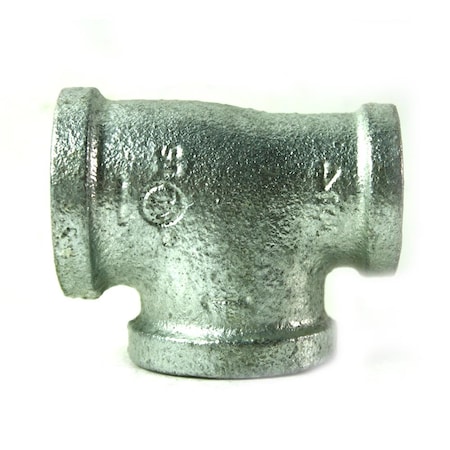 Thrifco Plumbing 1 Inch x 3/4 Inch x 1 Inch Galvanized Steel Reducer Tee 5217079